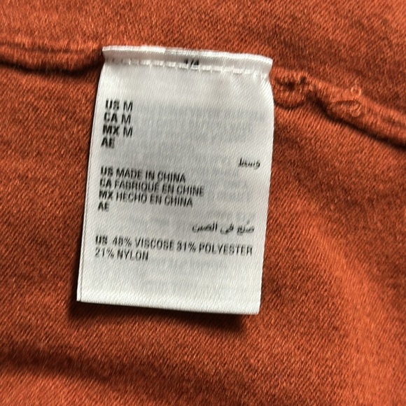 Sofia Richie x Bar III Terracotta Long Sleeve Sweater Bodycon Dress Size Medium - Picture 8 of 8